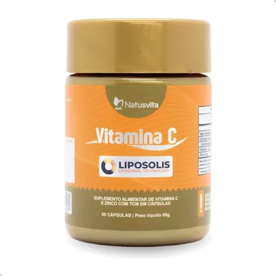 Vitamina C Lipossomal Com Tcm E Zinco. Softgel. 60 Cápsulas Sabor Sem sabor