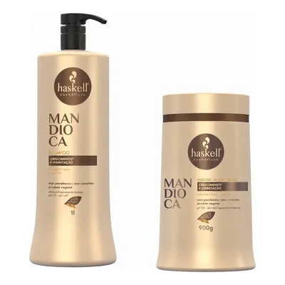 Kit Haskell Mandioca Shampoo 1l E Máscara 900g