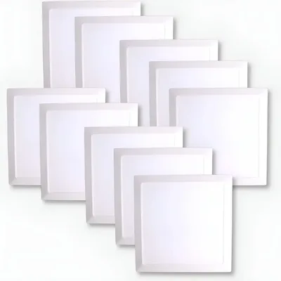 Kit 10 Plafon Led Embutir 36w 40x40 Branco Estrutura Branco-frio 6500k EVERLED
