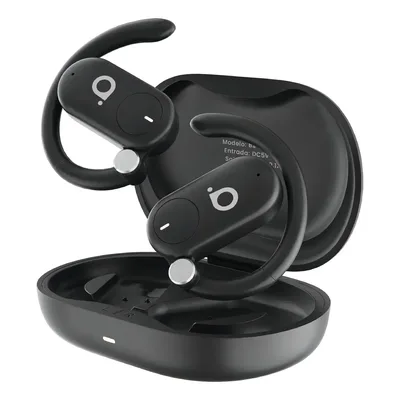 Fone de Ouvido Basike Bluetooth 5.4 Sem Fio Esportivo TWS com Cancelamento de Ruído IPX5 Preto