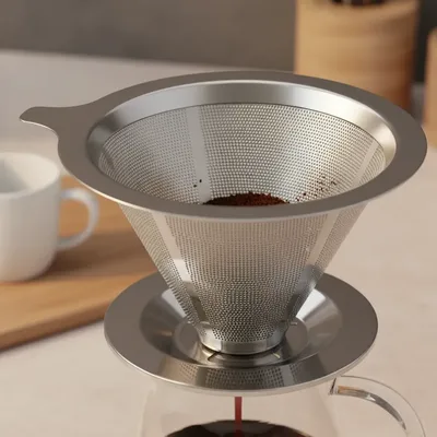 Filtro Coador Café Aço Inox Reutilizável Sem Usar Papel Perm