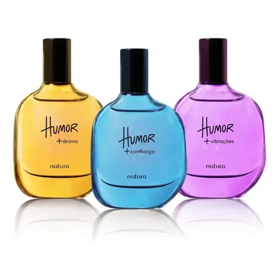Kit Natura Humor Mood Boosters: Colônia Vibrações 25ml + Confiança 25ml + Ânimo 25ml (layering/sobreposições))