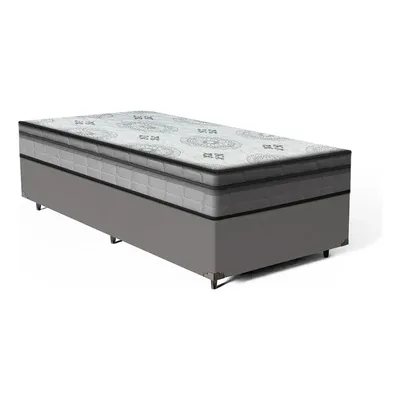 Cama Box Solteiro E Colchão Anjos De Espuma D33 Ortosleep Cor Preto