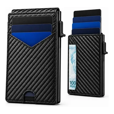 Carteira Porta Cartões Rfid Pop Up Slim Masculina