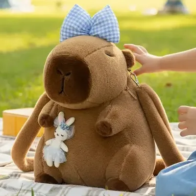 Capivara Filó Pelúcia Mochila Gigante Antialérgica Fofa
