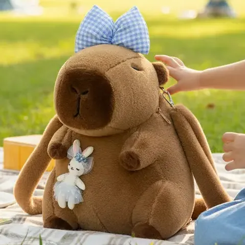 Capivara Filó Pelúcia Mochila Gigante Antialérgica Fofa