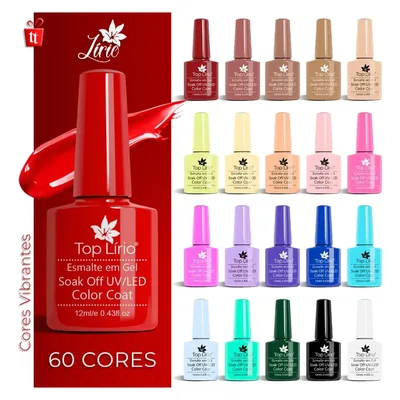Kit 10 Esmaltes Unha Gel Polygel Manicure Pedicure