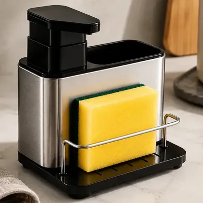 Porta Detergente Inox Dispenser Sabão Líquido Organizador