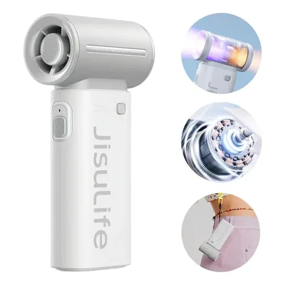 JisuLife Mini Ventilador de Mão Portátil USB Recarregável 5000mAh 5 Velocidades