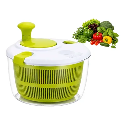 Seca Salada Centrífuga Secador Folhas Verduras Legumes 5l Verde-limão