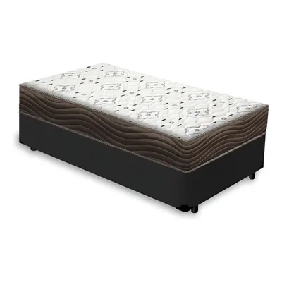 Cama Box Solteiro Ortobom Preto Extra Firme Colchão D45 78cm