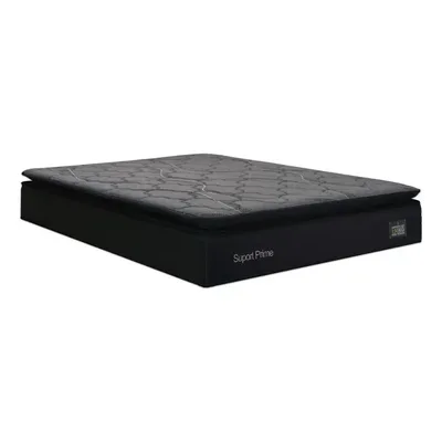 Colchão Casal De Espuma D45 Pillow Top Suport Prime Cor Preto