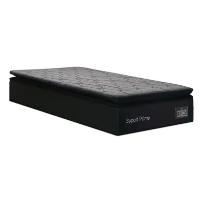 Colchão Solteiro De Espuma D45 Pillow Top Suport Prime Cor Preto