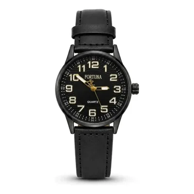 Relógio De Pulso Masculino Fortuna Old Money Minimalista Preto