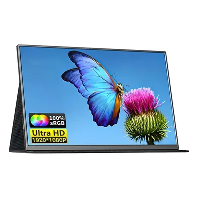 Monitor Portátil Tomate 15" Full HD IPS HDMI USB-C Preto