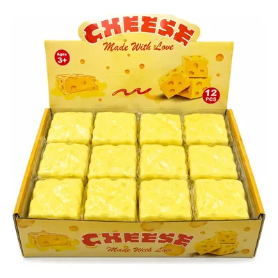 Brinquedo Queijo Antiestresse Viral Apertar Squish Envio Já Amarelo