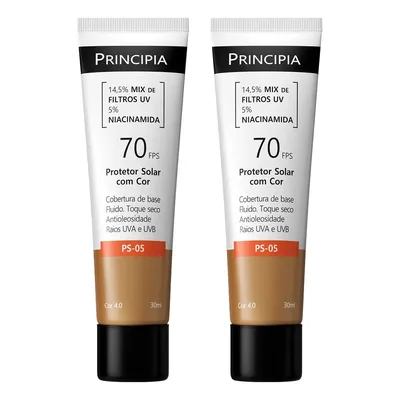 Principia Kit C/2 Protetor Solar Facial Fps70 Cor 4.0