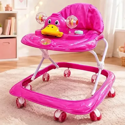 Andador Infantil Musical Pato Para Bebês Menino E Menina Est Rosa