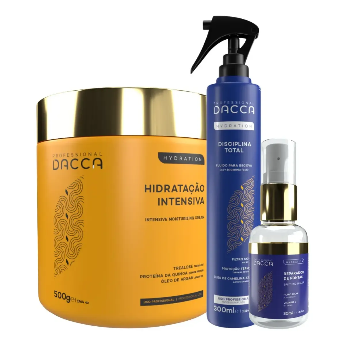 Kit Hidratacao Profissional Com Protetor Termico Capilar