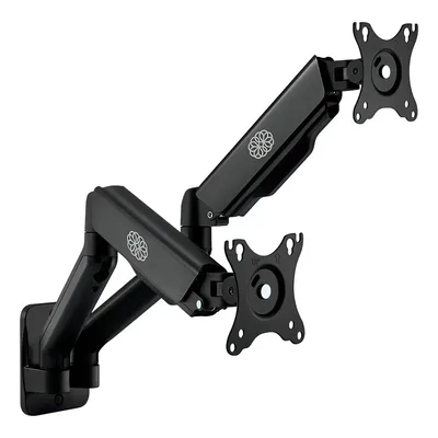 Suporte Articulado de Parede Para Monitor Zinnia Fortress 200 Preto 17 a 32 Pol com Pistão a Gás, Inclinação 45, Giro 180, Rotação 360 e VESA 75x75/100x100