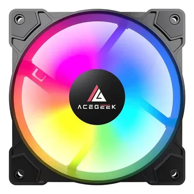 Ventoinha Acegeek Glow, Argb, 120mm, Preto, Ag-glow-bk