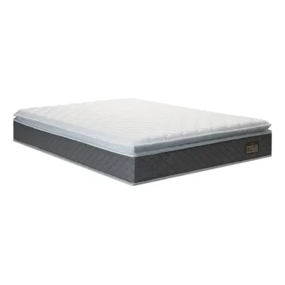 Colchão casal de espuma d45 pillow top cor cinza Lucas Home