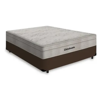 Cama Box Casal Viúva Ortobom com Colchão Molas Ensacadas Airtech