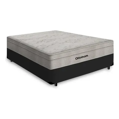 Cama Box Viúva Preto Ortobom Colchão Molas Ensacadas 128x188