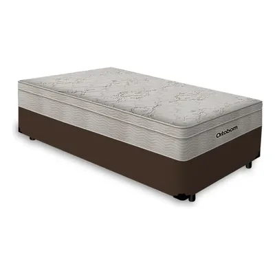 Cama Box Solteiro Ortobom com Colchão Mola Ensacada Antiácaro