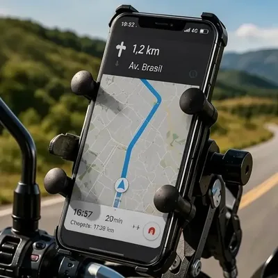 Suporte Moto Carregador Usb Universal Celular Shopclic