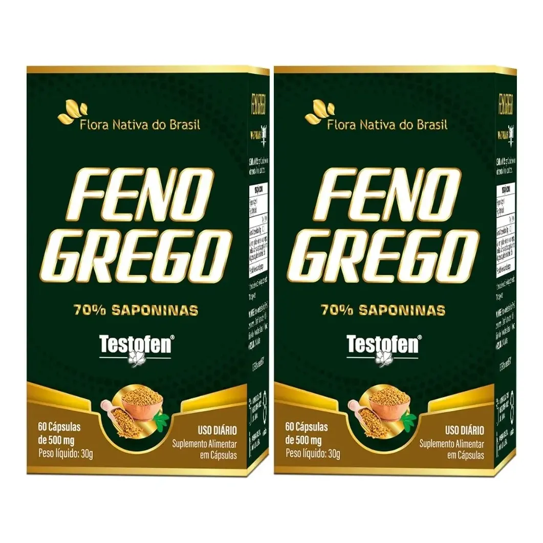Kit 2x Feno Grego TestoFen® 60 Cápsulas Flora Nativa Suplemento Herbal