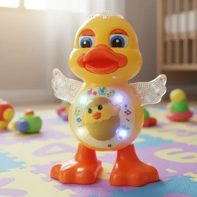 Patinho Dançante Brinquedo Musical Dança, Luz E Som Infantil