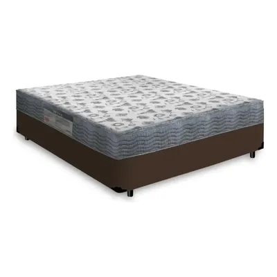 Cama Box Viúva Ortobom Iso 100 Espuma D33 Extra Firme Marrom