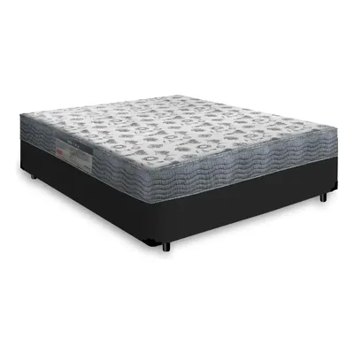 Cama Box Com Colchão De Espuma D33 - Ortobom Iso 100 Viúva Cor Preto