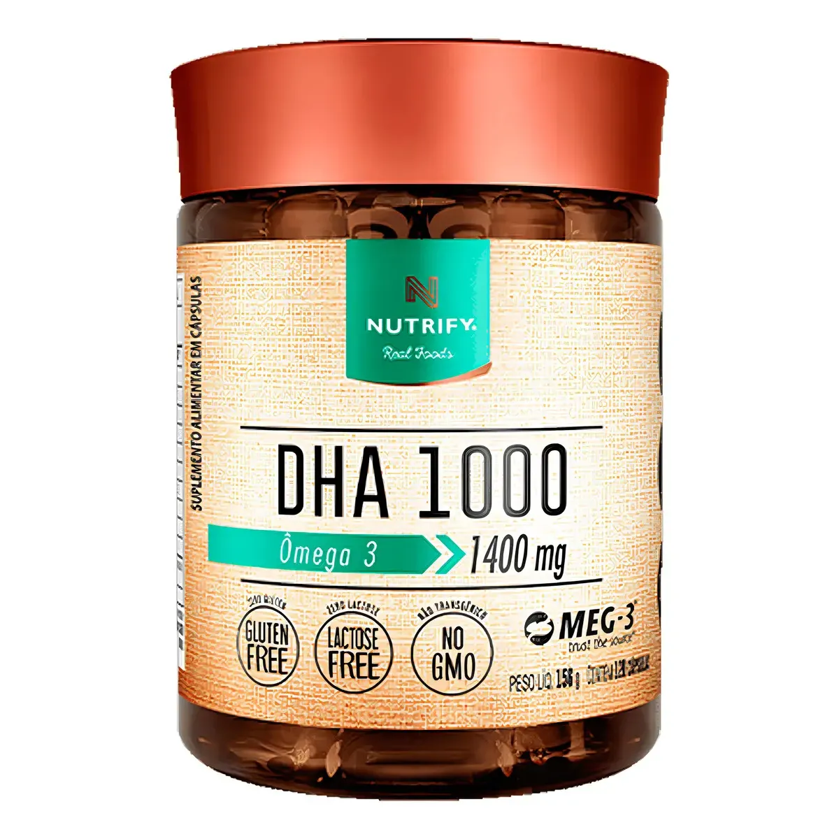 Nutrify Dha 1000mg Ômega 3 Cápsulas Pote 120caps