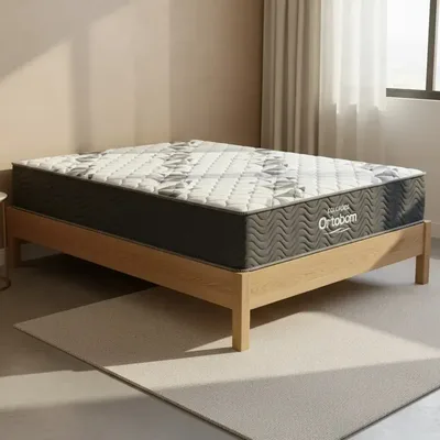 Colchão Espuma D33 One Face Ortobom Airtech 100 Casal 138cm Cor Cinza