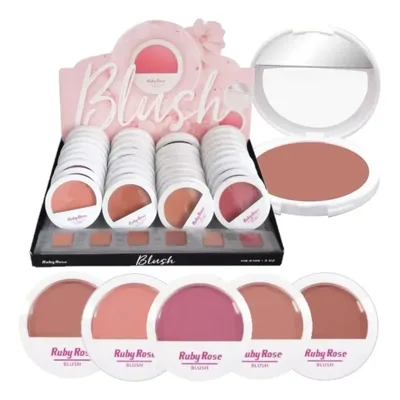 Box De Blush Ruby Rose 36 Unid Atacado Tom Da Maquiagem 6 Tons