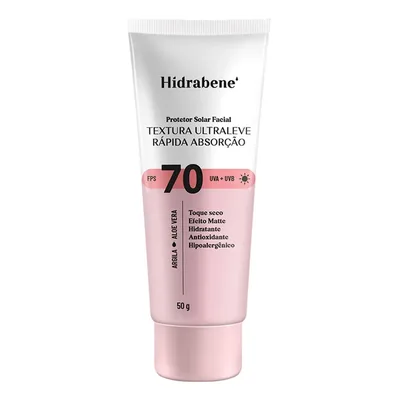 Hidrabene Protetor Solar Facial Creme Textura Ultra Leve Fps70 50 g