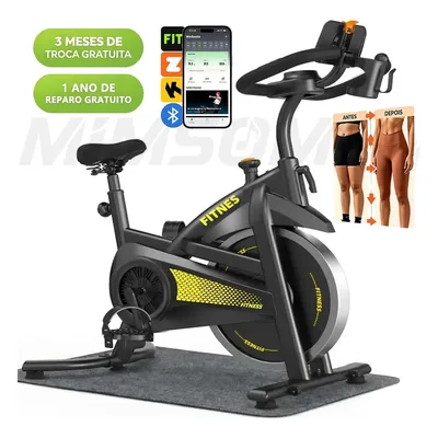 Bicicleta Ergométrica Spinning Mimsom Com Bluetooth e Volante de 15kg