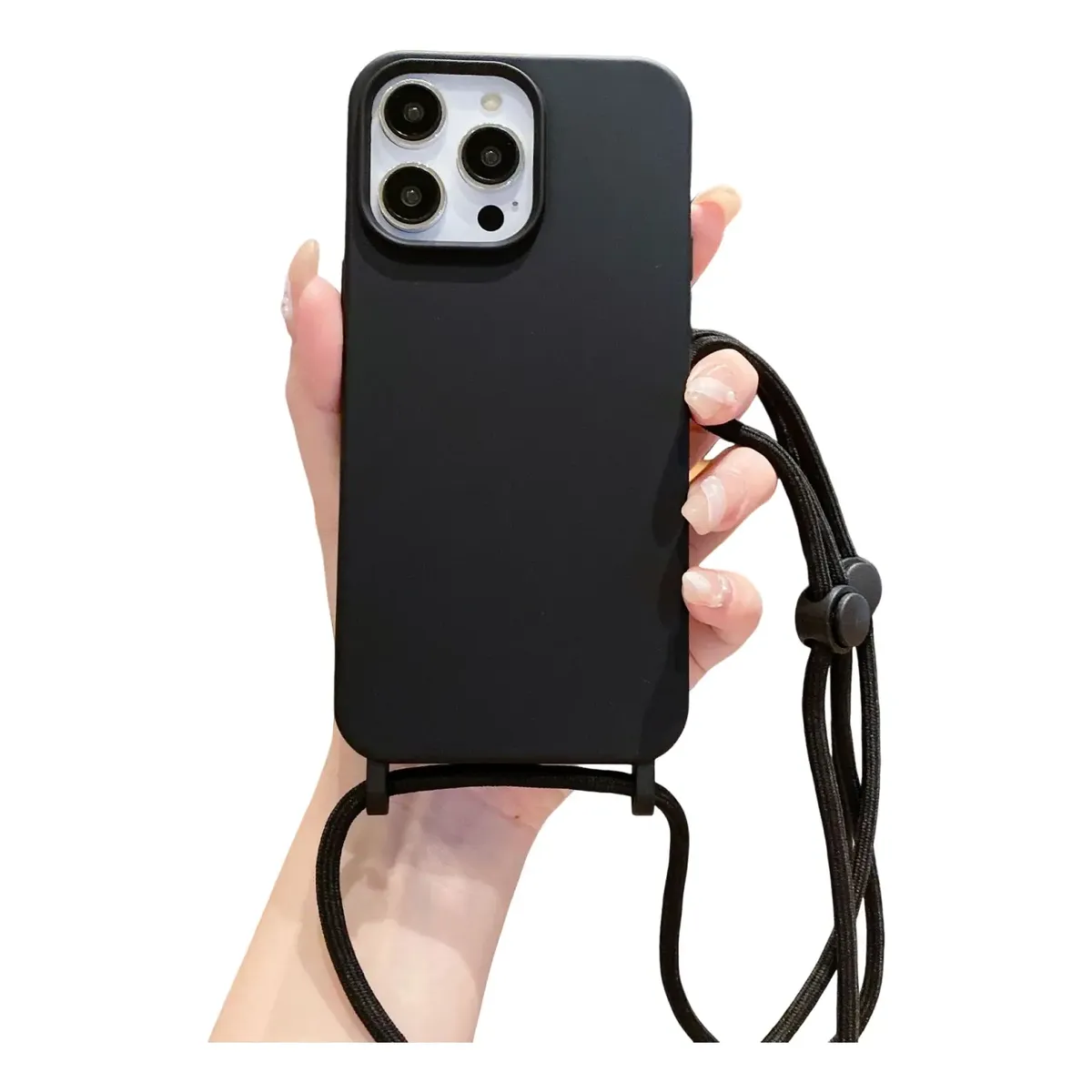 Capa Capinha Silicone Com Alça Cordão P Pescoço Para iPhone