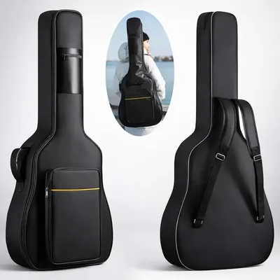 Capa Bag Case Violão Guitarra Acolchoada Com Alças Premium Amarelo