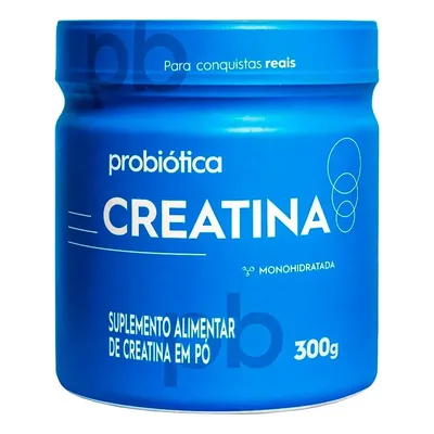 Creatina Pura 300g Probiótica Monoidratada Sabor Sem Sabor