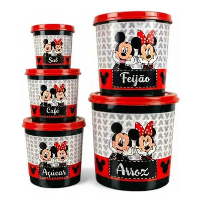 Jogo De Mantimentos Mickey C/5 Peças