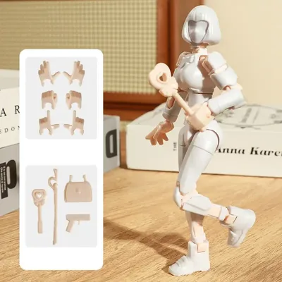 Boneco Articulado 3d Action Figure Dummy Rapariga Mágica