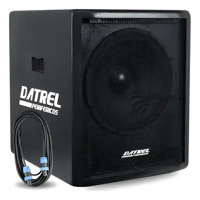 Caixa De Som Subwoofer Passivo 400w Rms Alto Falante 15 Polegadas Sub Grave Reforço De Graves Profissional Uso Externo Preta Cabo Speakon Para Eventos Igreja Show Dj Festa Balada