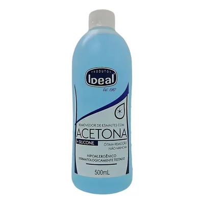 Removedor De Esmaltes Com Acetona + Silicone Ideal 500ml