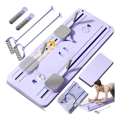 Prancha De Deslizamento Portátil 8 Em 1 Para Pilates Exercício Multifuncional Equipamento Para Força Core Treino Abdominal Roxo Kizumba