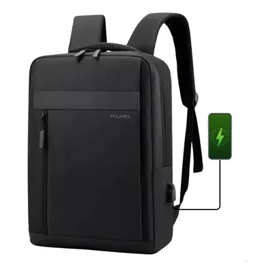 Mochila Bolsa Para Notebook 15.6 Executiva Modelo Premium Saída Usb Polares Cor Preto
