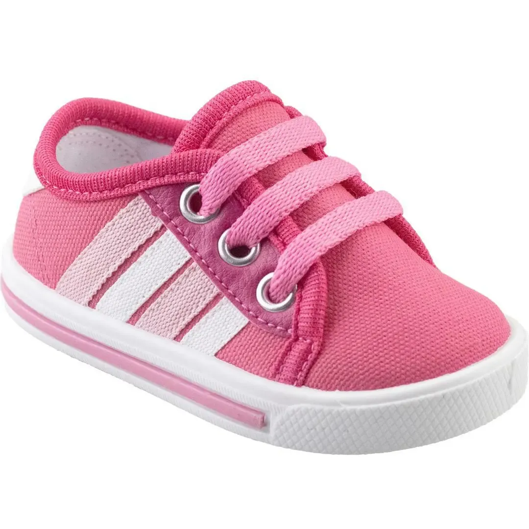 Tênis Infantil Listras Pink Keto