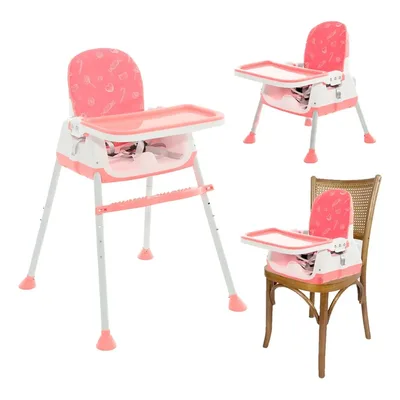 Cadeira de Alimentação Bebê Portátil Zest Maxi Baby - Rosa